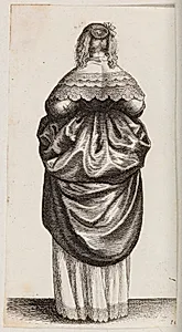 Rygvendt kvinde by Wenceslaus Hollar