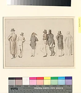 Rygvendte figurer ved en Seinekaj, Paris by C.W. Eckersberg