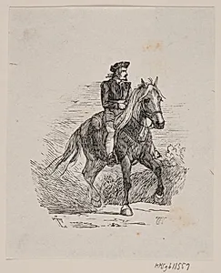 Rytter i middelalderlig dragt by Carl Peter Theodor Rothweiler