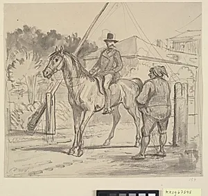 Rytter og bommand by Wilhelm Marstrand