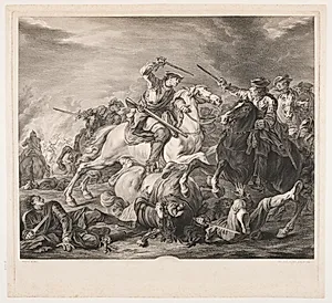 Rytterfægtning by J.M. Preisler