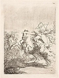 Rytterkamp by Rembrandt van Rijn