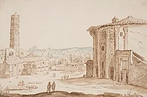 S. Maria in Cosmedien og Vestatemplet i Rom by Ubekendt