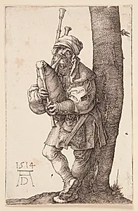 Sækkepibeblæseren by Albrecht Dürer