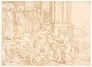 Safira's død by Maarten van Heemskerck