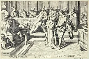 Salome danser for Herodes by Jan Saenredam