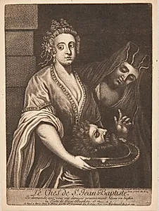 Salome med Johannes Døberens hoved på et fad