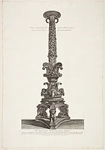 Samme kandelaber som afbildet i forrige blad, set fra en anden vinkel by Giovanni Battista Piranesi