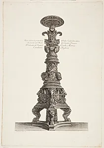 Samme kandelaber som i forrige blad, set fra en anden vinkel by Giovanni Battista Piranesi