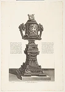 Samme urne som i foregående blad, set fra en anden vinkel by Giovanni Battista Piranesi