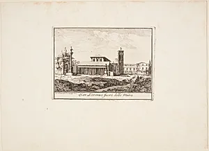 San Lorenzo-kirken udenfor murene by Jean Laurent Legeay