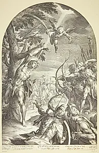 Sankt Sebastians martyrdød by Jan Harmensz. Muller