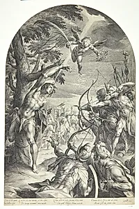 Sankt Sebastians martyrdød by Jan Harmensz. Muller