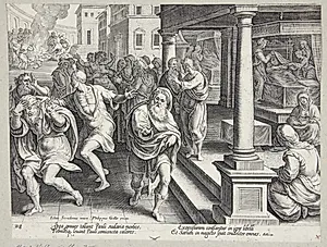 Sankt Stefans begravelse by Philips Galle