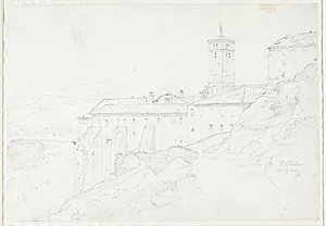 Santa Scolastica ved Subiaco by Jørgen Roed