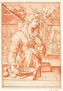 Sarah i køkkenet by Ubekendt