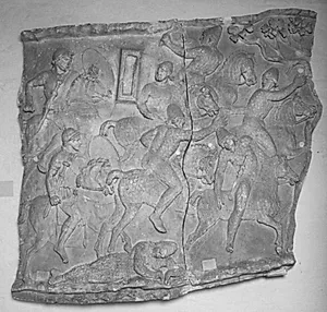 Sarmatisk rytteri. Ryttere og heste i skælbrynjer by Ubekendt