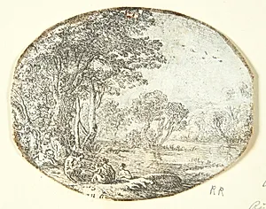 Satyrer spillende på panfløjte by Herman van Swanevelt