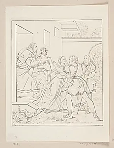 Scene af Tobias` Historie by Edvard Sonne
