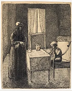 Scene fra David Copperfield (?) by Christian Kongstad Petersen