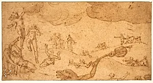Scene fra de gerriges Helvede by Federico Zuccaro