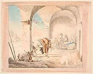 Scene fra et osteri by Johan Thomas Lundbye