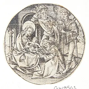 Scene fra Jomfru Marias liv by Israhel van Meckenem
