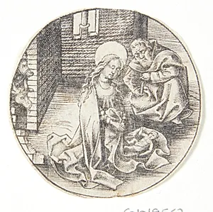 Scene fra Jomfru Marias liv by Israhel van Meckenem