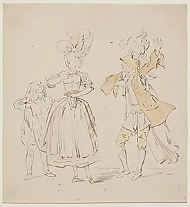 Scenebillede fra Johan Herman Wessels "Kærlighed uden Strømper"