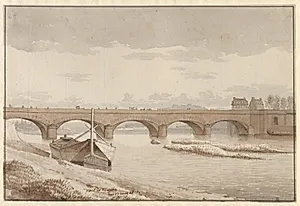Seinebroen ved Neuilly, Paris, 13. maj 1812 by C.W. Eckersberg