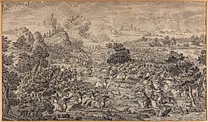 Sejren ved Khorgos by Jacques Philippe Le Bas