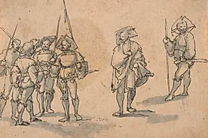 Seks landsknægte by Wolfgang Huber