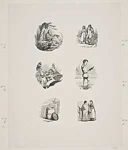 Seks træsnit efter J. Th. Lundbye. Medlemsblad fra Den Danske Radeerforening by H.C. Henneberg