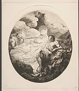 Selene og Endymion by Frans Schwartz