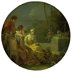 Selskab i en park by Noël Hallé