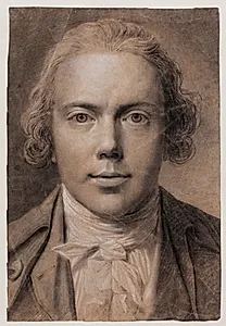 Selvportræt, brystbillede en face by Jens Juel
