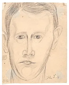 Selvportræt en face by John Christensen