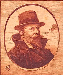 "Selvportræt" by Hans Nikolaj Hansen