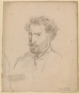 Selvportræt, trekvartprofil mod venstre by Camille Pissarro