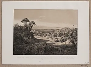 Siciliansk landskab med udsigt fra Bagarra til Palermo og Monte Pelegrino by Adolph Kittendorff