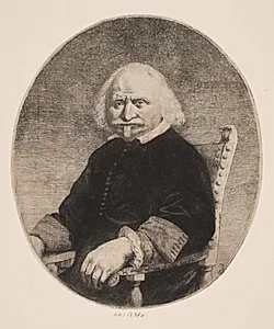 Siddende ældre mand by Henrik Oldeland