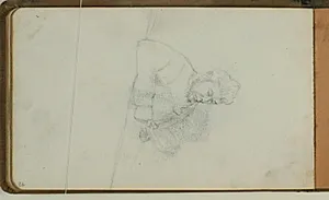 Siddende læsende mand med pibe by Niels Larsen Stevns