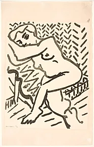 Siddende model by Henri Matisse
