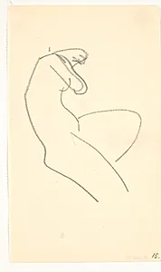 Siddende model by Isakson, Karl