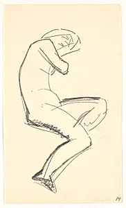 Siddende model by Isakson, Karl