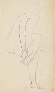 Siddende model by Isakson, Karl