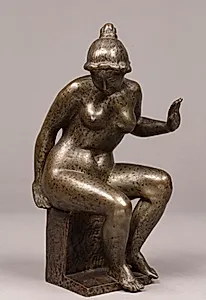 Siddende nøgen kvinde. Leda by Aristide Maillol
