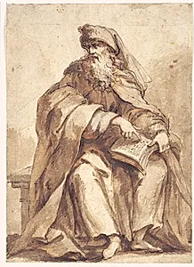 Siddende profet by Giovanni Battista Merano