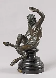 Siddende satyr by Ubekendt