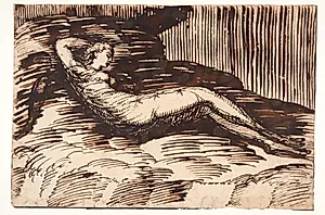 Siddende svensk vandringsmand by Wilhelm Marstrand